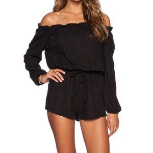 Black Off Shoulder Nomad Romper